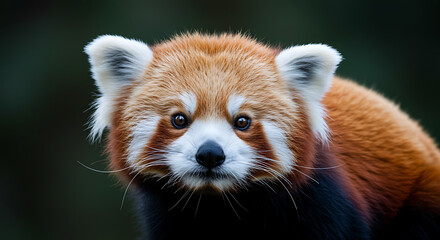 Close-up Portrait of an Adorable Red Panda Wildlife Photography Featuring the Endemic Mammal of the Eastern Himalayas