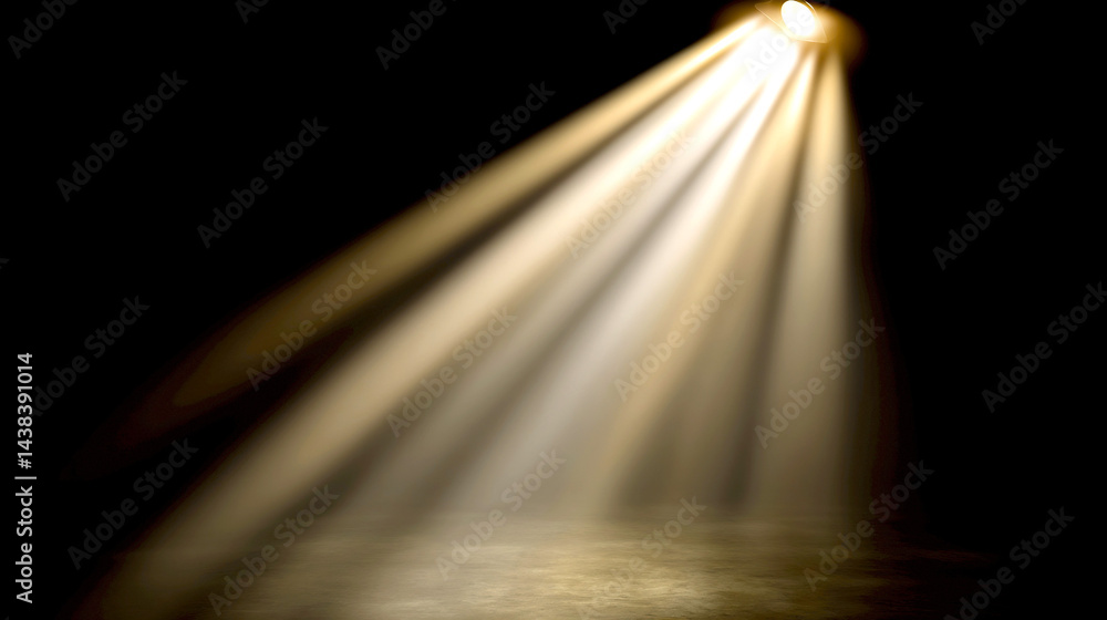 Poster Dramatic Light Beams Illuminating a Dark Space Creating a Mysterious Atmosphere : Generative AI