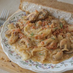 spaghetti with shrimps