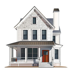 Obraz premium A cute house model of Modern Farmhouse house vector