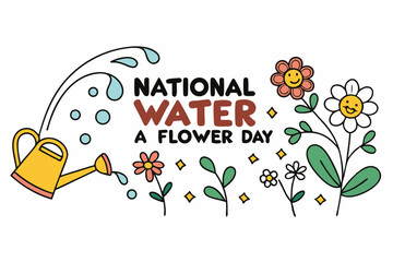 NATIONAL WATER A FLOWER DAY vector illustration