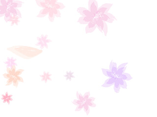 Fototapeta premium set of pink flowers