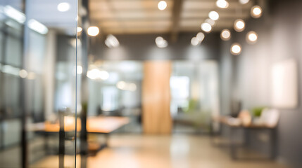 Fototapeta premium Dynamic office space with blurred background modern workplace environment professional setting