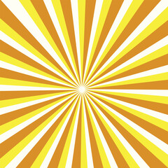 Sun rays orange and yellow background. Spiral Orange and yellow illustration background