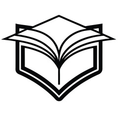 Learning Book with Lightbulb Logo Concept