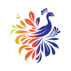 Flying Dove of Peace Symbol with Wings and Feathers