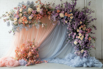 Stunning Floral Backdrop for a Romantic Event