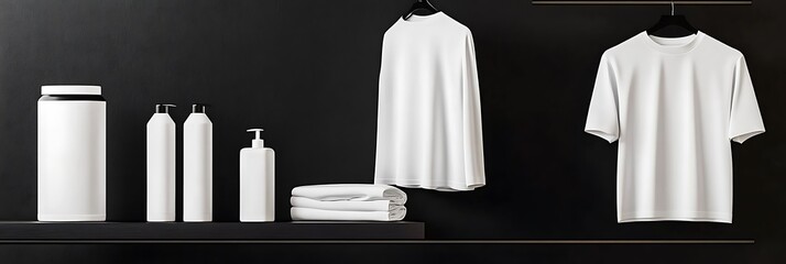 Clean and modern design showcasing various blank apparel