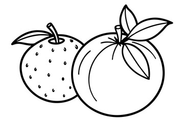 Minimalist Vector Line Art of Fruits | Black and White Fruit Illustration | Logo Icon Clipart Design