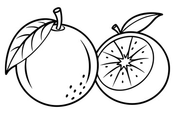 Minimalist Vector Line Art of Fruits | Black and White Fruit Illustration | Logo Icon Clipart Design