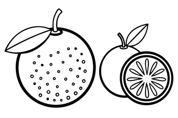 Minimalist Vector Line Art of Fruits | Black and White Fruit Illustration | Logo Icon Clipart Design