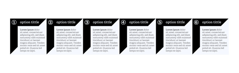 Very simply infographic design with 6 options or steps. Infographics for business concept.