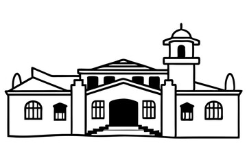 Minimal Vector Line Art of House | Black and White Home Illustration | Logo Icon Clipart Design