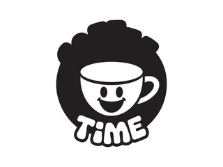 A cheerful coffee cup, symbolizing the perfect moment of relaxation.