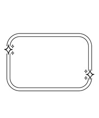 Square frame clip art design on plain white transparent isolated background for card, shirt, hoodie, sweatshirt, apparel, tag, mug, icon, poster or badge