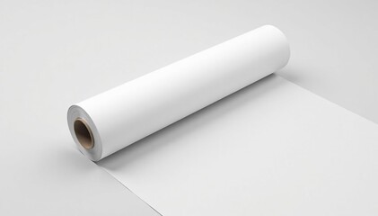 Bright white seamless paper roll, perfect for product shots, texture, design, seamless