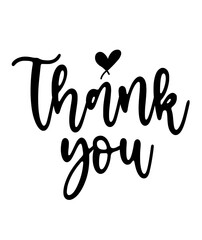 Thank you typography design on plain white transparent isolated background for card, shirt, hoodie, sweatshirt, apparel, tag, mug, icon, poster or badge