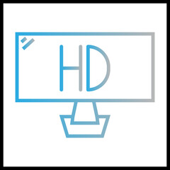 HD Television Icon Design