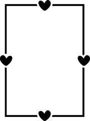 Square frame clip art design on plain white transparent isolated background for card, shirt, hoodie, sweatshirt, apparel, tag, mug, icon, poster or badge