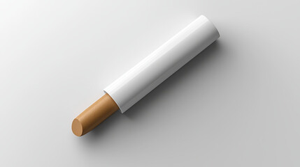 Minimalistic mockup of tinted lip balm on white background