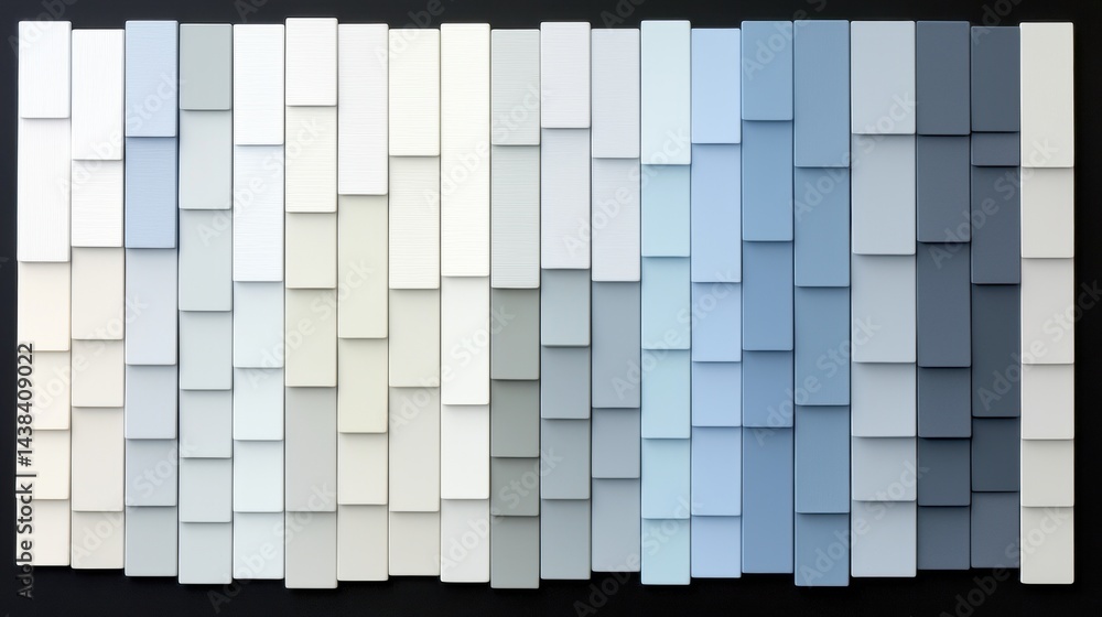 Aufkleber a 3d rendering of a wall with a gradient color scheme.