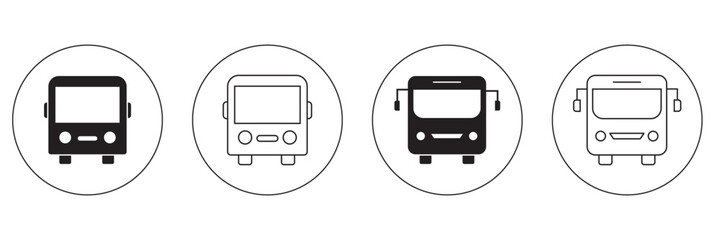 Bus icon set. bus vector icon
