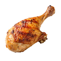 roasted chicken on a white background