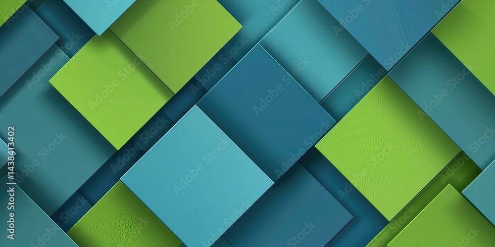Poster abstract vibrant geometric shapes effect on surface of contemporary design express scene of seamless