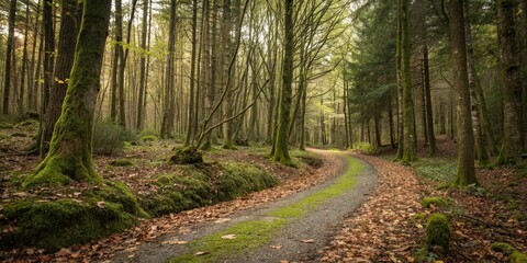 Obraz premium Forest path under the trees