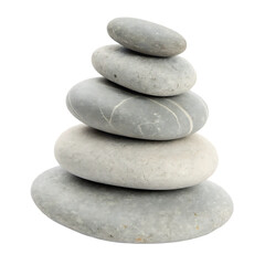 stack of stones isolated on transparent background