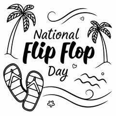 NATIONAL FLIP FLOP DAY vector illustration © tanvir