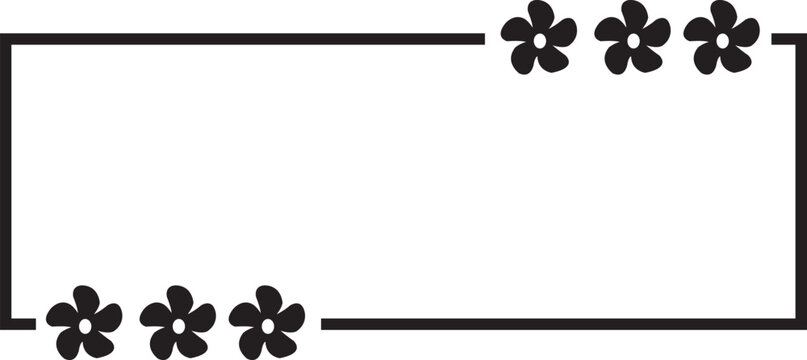 Square frame clip art design on plain white transparent isolated background for card, shirt, hoodie, sweatshirt, apparel, tag, mug, icon, poster or badge