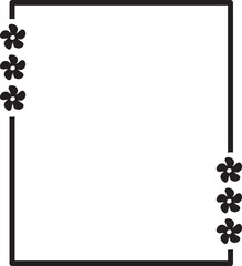 Square frame clip art design on plain white transparent isolated background for card, shirt, hoodie, sweatshirt, apparel, tag, mug, icon, poster or badge