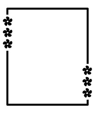 Square frame clip art design on plain white transparent isolated background for card, shirt, hoodie, sweatshirt, apparel, tag, mug, icon, poster or badge