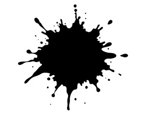Paint Splatter Vector Illustration | Artistic Paint Splatter Silhouette SVG Vector
