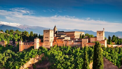 Fototapeta premium famous alhambra in granada andalusia spain