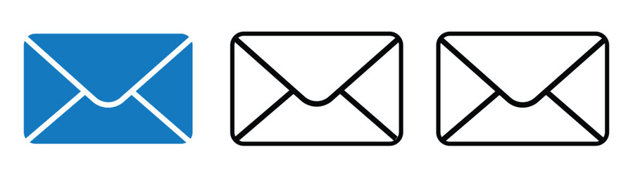Email Envelope Vector Icons for message and communication symbol illustrations, 