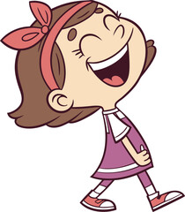 Girl Illustration With Happy Face