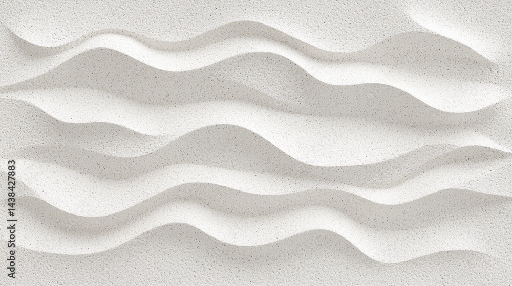 Poster a textured white surface with a repeating wave pattern.