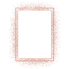 Rose Gold Glitter Frame Border: Elegant Design Template