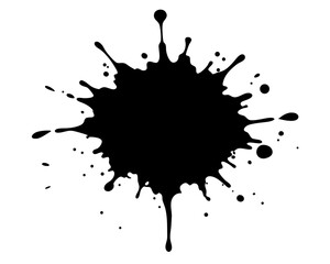 Paint Splatter Vector Illustration | Artistic Paint Splatter Silhouette SVG Vector