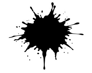 Paint Splatter Vector Illustration | Artistic Paint Splatter Silhouette SVG Vector