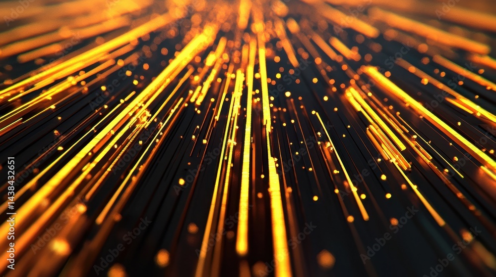 Poster dynamic glowing particles creating bright energy burst effect