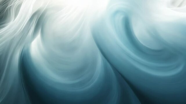 Fluid abstract motion with whirling blue and white swirls captured in sequential flow