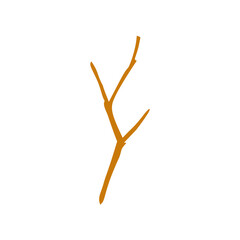 Obraz premium Cartoon wooden twig
