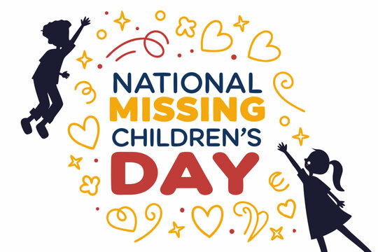 NATIONAL MISSING CHILDREN’S DAY vector illustration