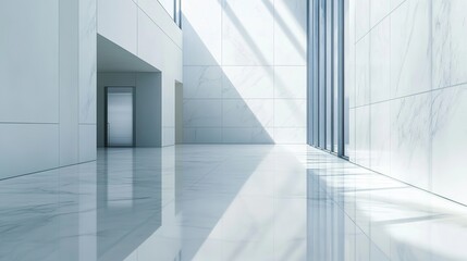 White Marble Texture Grandeur, Minimalist Stone Elegance for Widescreen Wallpaper
