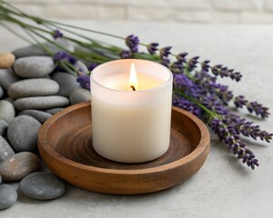 spa still life with candles