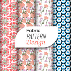 Colorful  Seamless Pattern Set design
