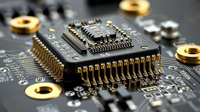 Close-up electronic circuit board